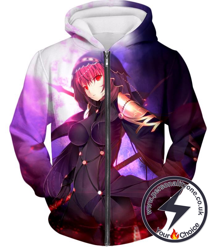 Fate Stay Night Rider Class Grand Order Scathach Cool Zip Up Hoodie